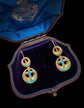 VICTORIAN TURQUOISE & 18CT GOLD EARRINGS