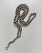 ANTIQUE LONG SILVER CURB CHAIN WITH EXTENDER