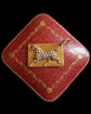 ANTIQUE PEARL & 15CT GOLD HORSE TOKEN PENDANT