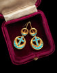 VICTORIAN TURQUOISE & 18CT GOLD EARRINGS