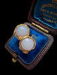 ANTIQUE 15CT GOLD SNAKE & OPALINE EARRINGS