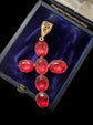 ANTIQUE 18CT GOLD BAIL WITH SNAKEY DESIGN