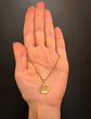 VICTORIAN RUBY & DIAMOND 15CT GOLD HORSESHOE PENDANT