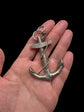 HUGE VICTORIAN SILVER ANCHOR PENDANT