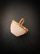 19TH CENTURY CHUNKY MOTHER OF PEARL & 15CT GOLD BASKET PENDANT