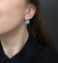 EARLY VICTORIAN TURQUOISE PASTE EARRINGS