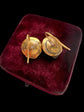 ANTIQUE 15CT GOLD SNAKE & OPALINE EARRINGS