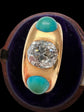 VICTORIAN CHUNKY DIAMOND & TURQUOISE RING