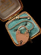 VICTORIAN 9CT GOLD HEART PADLOCK WITH WORKING KEY
