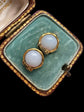 ANTIQUE 15CT GOLD SNAKE & OPALINE EARRINGS