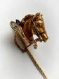 19TH CENTURY 18CT GOLD FRENCH HORSE HEAD STICK PIN