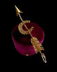 VICTORIAN 15CT GOLD HORSESHOE & ARROW PENDANT