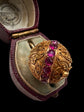 19TH CENTURY FRENCH 18CT GOLD & RUBY SPHERE PENDANT