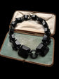 VICTORIAN WHITBY JET GEOMETRIC COLLAR NECKLACE