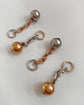 ANTIQUE PLATINUM & SAPPHIRE SPHERE CHAIN CHARMS