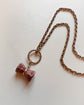 ANTIQUE DOUBLE FOB AGATE PENDANT
