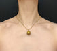 ARCHEOLOGICAL REVIVAL 15CT GOLD & GEM SET SPHERE PENDANT