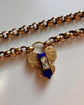 VICTORIAN 18CT GOLD & DIAMOND HEART PADLOCK
