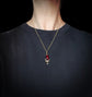 VICTORIAN GARNET AND DIAMOND TEARDROP PENDANT