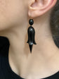 VICTORIAN WHITBY JET FUCHSIA EARRINGS
