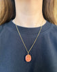 LARGE QUEEN ANNE PEACH PASTE DROP PENDANT