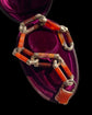 VICTORIAN LARGE AGATE CHAIN BRACELET WITH PADLOCK
