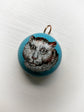 VICTORIAN ENAMEL CAT PENDANT
