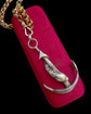 VINTAGE LARGE SILVER ANCHOR & FISH PENDANT