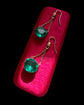 EARLY 19TH CENTURY GREEN PASTE EARRINGS