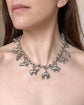 VICTORIAN ANIMAL CHARM CHUNKY SILVER NECKLACE