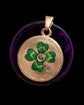 19TH CENTURY ENAMEL & DIAMOND FOUR LEAF CLOVER LOCKET