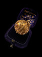 ARCHEOLOGICAL REVIVAL 15CT GOLD & GEM SET SPHERE PENDANT