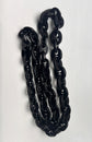 VICTORIAN WHITBY JET CHUNKY MARINER LINK CHAIN
