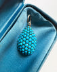 VICTORIAN LARGE TEARDROP PAVÉ TURQUOISE PENDANT