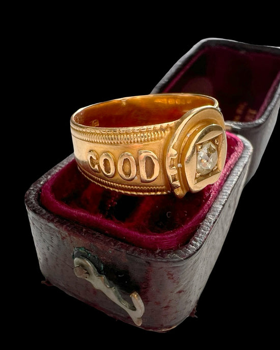VICTORIAN ‘GOOD LUCK’ HORSESHOE RING