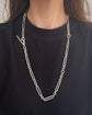 ANTIQUE SUPER CHUNKY SILVER PAPERCLIP CHAIN