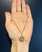 ANTIQUE DIAMOND SET 15CT GOLD DISC PENDANT