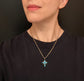 VICTORIAN TURQUOISE & DIAMOND CROSS PENDANT
