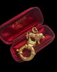 ANTIQUE 9CT GOLD LION BOLT RING