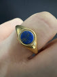 VICTORIAN LAPIS LAZULI & 15CT GOLD RING