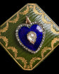 ANTIQUE DIAMOND & ENAMEL HEART PENDANT