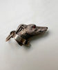 VICTORIAN SILVER DOG HEAD PENDANT