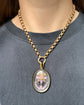 VICTORIAN BISHOPS MITRE ROCK CRYSTAL LOCKET