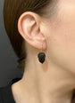 VICTORIAN WHITBY JET ACORN EARRINGS