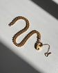 ANTIQUE FRENCH 18CT GOLD REEDED CURB WITH PADLOCK & KEY