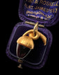 MID 19TH CENTURY GARNET & HIGH CARAT GOLD ACORN PENDANT