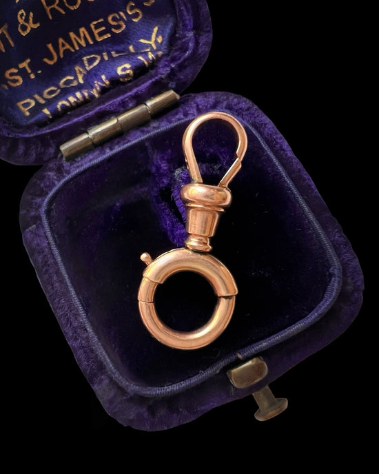 VICTORIAN UNUSUAL 9CT GOLD BOLT & DOG CLIP