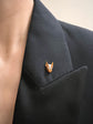 ANTIQUE ENAMEL ‘FRENCHIE’ DOG STICK PIN