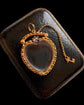 VICTORIAN 15CT GOLD HEART PADLOCK & KEY PENDANT