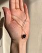 ANTIQUE GARNET & DIAMOND HEART PENDANT